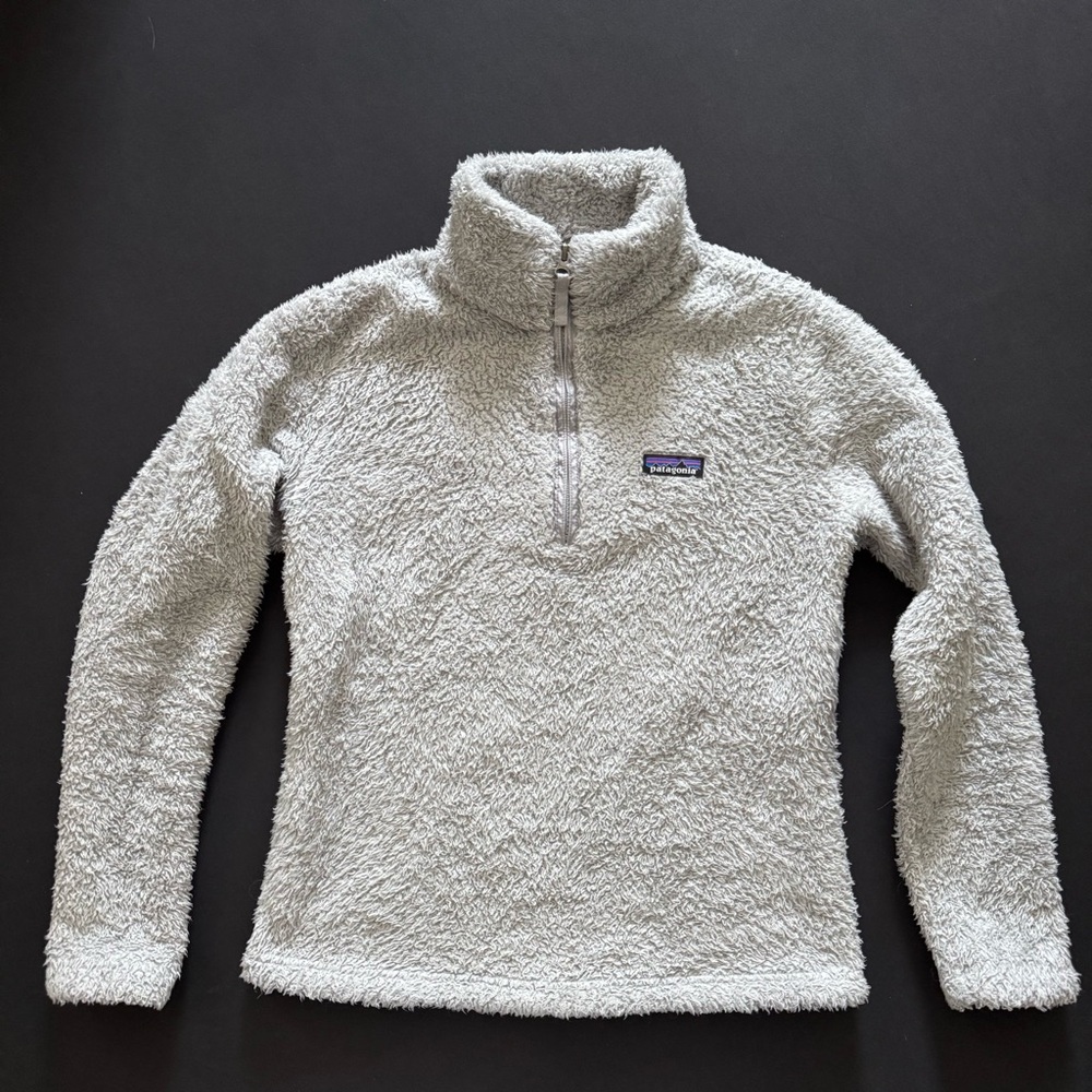 Patagonia Los Gatos Gray Fleece 1/4 zip pullover Sweater/S